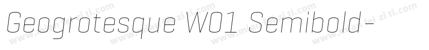 Geogrotesque W01 Semibold字体转换